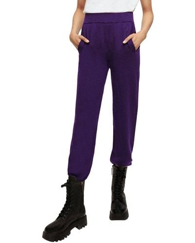 Maje Cashmere-blend Pant - Purple