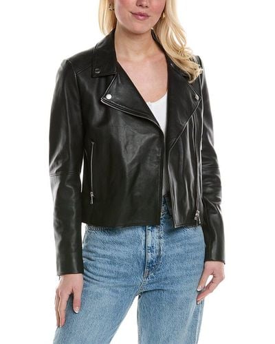 BOSS Saleli Leather Jacket - Black