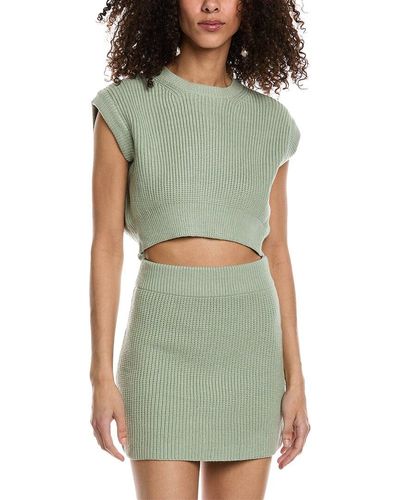 emmie rose Cropped Pullover - Green