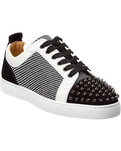 Christian Louboutin Louis Junior Orlato Leather Sneaker - Black