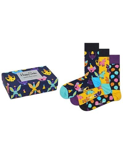 Happy Socks Singing Party Animal Birthday Gift Box - Blue