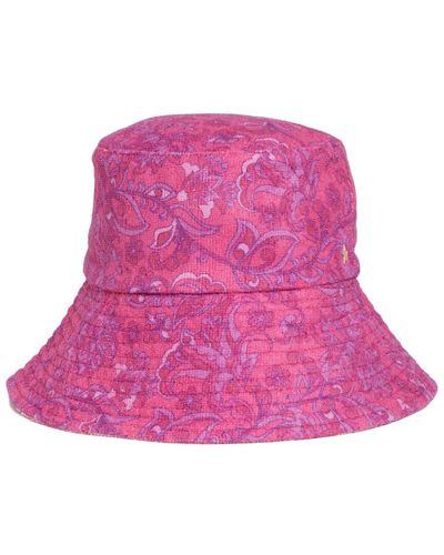 Jocelyn Printed Terry Reversible Hat - Pink