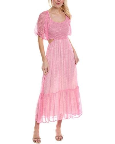 Saltwater Luxe Smocked Midi Dress - Pink