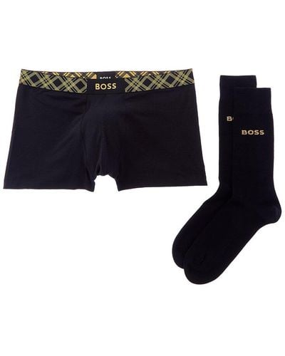 BOSS 2pc Trunk & Sock Gift Set - Black
