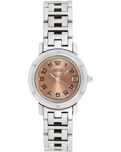 Hermès Clipper Watch, Circa 2000S (Authentic Pre-Owned) - White