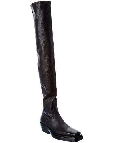 Bottega Veneta The Lean Leather Over-the-knee Boot - Black