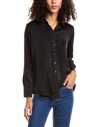 Dress Forum Dull Satin Slim Shirt - Black