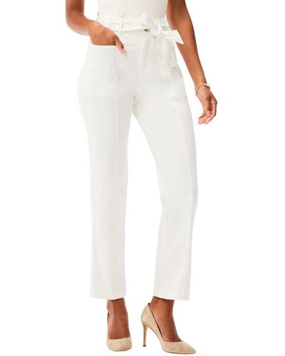 NIC+ZOE Nic+zoe Belted Straight Ankle Jean - White