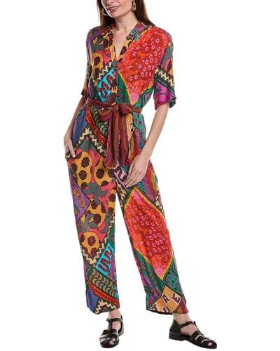 FARM Rio Dotted Patch Scarf Uni Jumpsuit - Red