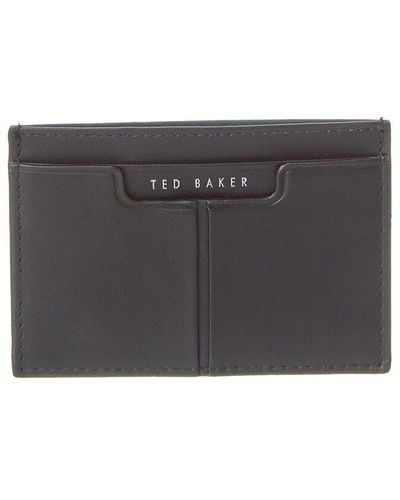 Ted Baker Samise Leather Card Holder - Gray