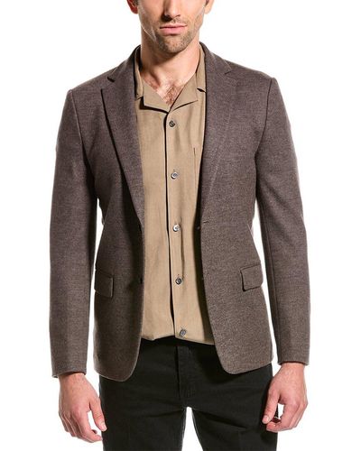 Theory Clinton Wool-blend Jacket - Brown