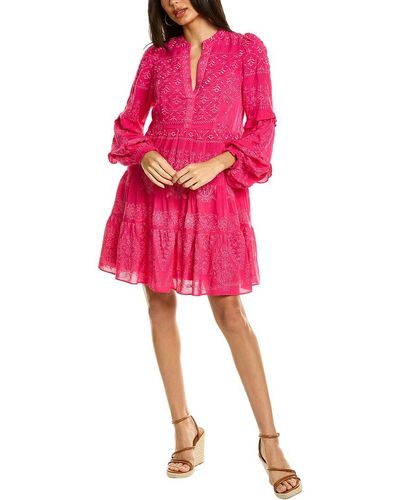 Hale Bob Tiered Maxi Dress - Pink