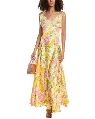 Free People All A Bloom Maxi Dress - Yellow