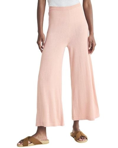 Splendid Lyr By Loop Knit Cropped Cashmere-blend Sweatpant - Pink