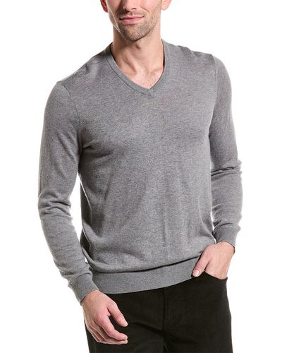 J.McLaughlin Solid Milton Cashmere-blend Sweater - Gray