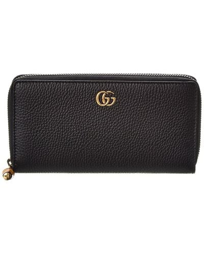 Gucci Bamboo Leather Zip Around Wallet - Black