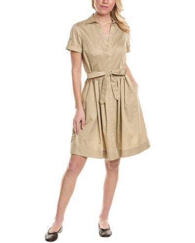 Brooks Brothers Pleated Shirtdress - Natural