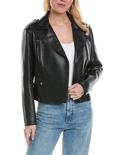 BOSS Sabona Leather Jacket - Black