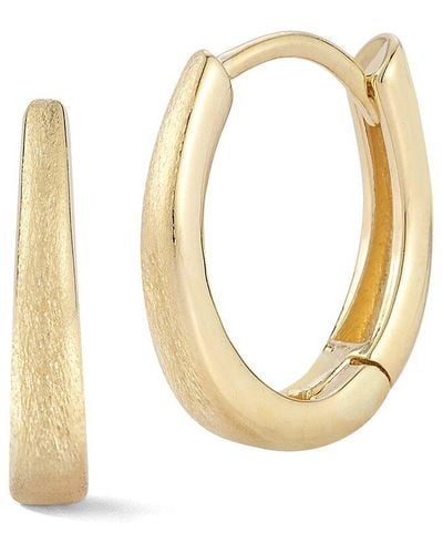 Ember Fine Jewelry 14K Oval Huggie Earrings - Metallic