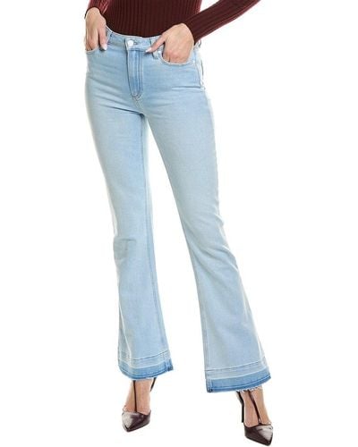 PAIGE Laurel Canyon 32in Seam Fly Kitley Distressed High-rise Bootcut Jean - Blue