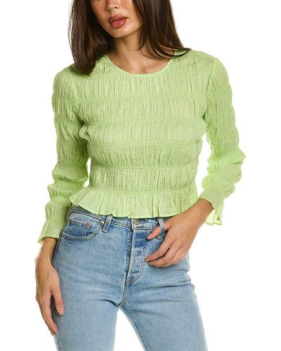 FRAME Ruched Top - Green