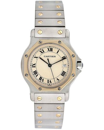 Cartier Santos Octagon Watch, Circa 1990S (Authentic Pre-Owned) - Metallic