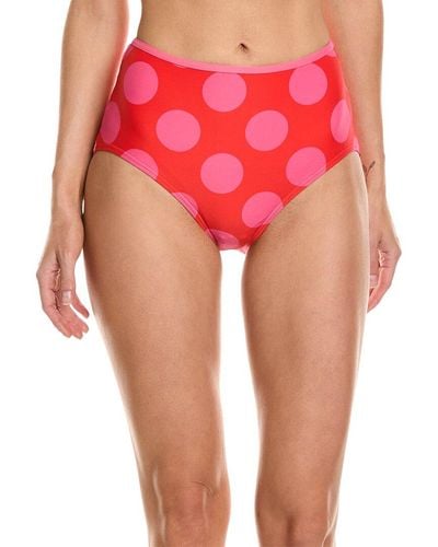 Kate Spade High-waist Bikini Bottom - Red