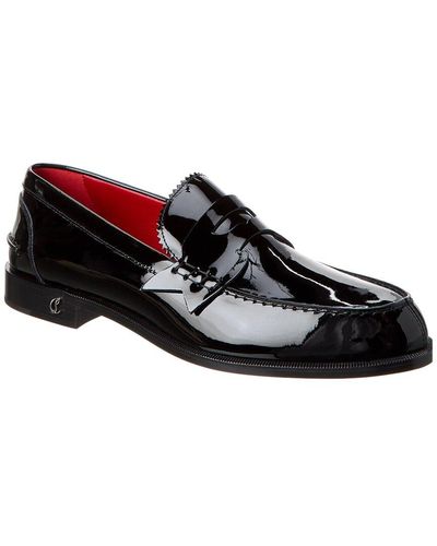 Christian Louboutin No Penny Patent Loafer - Black