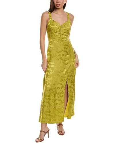 FAVORITE DAUGHTER The Strappy Vineyard Maxi Dress - Yellow