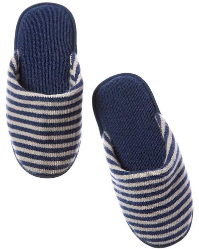 Portolano Striped Slippers - Blue