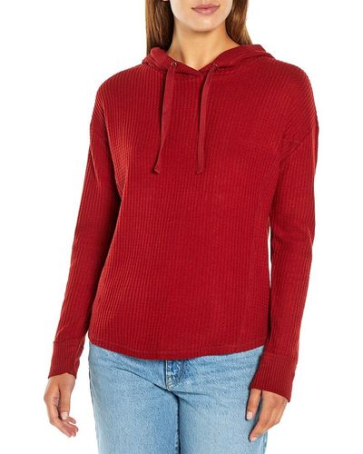 Three Dots Everett Seam Hoodie - Red