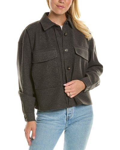Beach Lunch Lounge Beachlunchlounge Double Faced Cropped Knit Jacket - Grey
