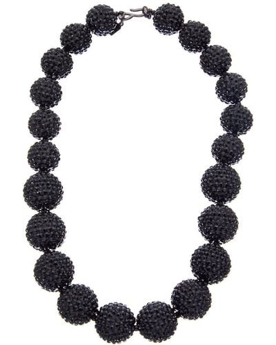 Kenneth Jay Lane Resin Collar Necklace - Black