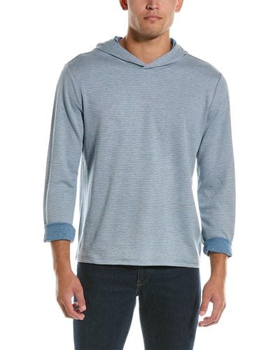 Vince Textured Rib Wool & Cashmere-blend 1/4-zip Pullover - Blue