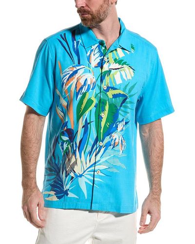 Tommy Bahama Oh My Frond Silk Camp Shirt - Blue
