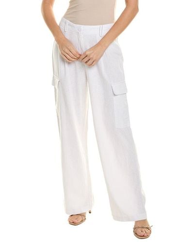 Ellen Tracy Linen-blend Cargo Pant - White
