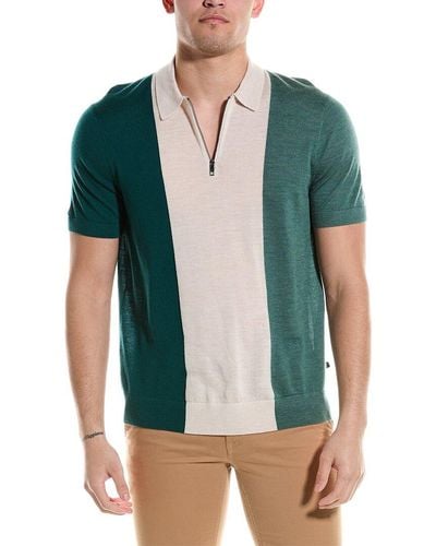 Ted Baker Swansea Wool Polo Shirt - Green