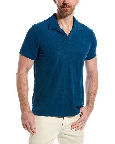 Grayers Riviera Terry Cloth Polo Shirt - Blue