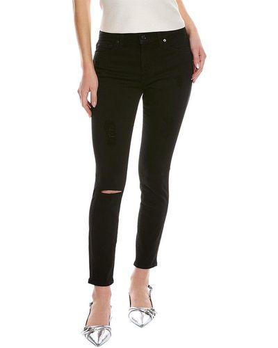 7 For All Mankind Gwenevere Black Ankle Skinny Jean