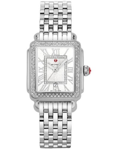 Michele Deco Madison Diamond Watch - White