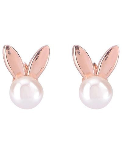 Gabi Rielle Rose Gold Vermeil Mother-of-pearl Earrings - Pink