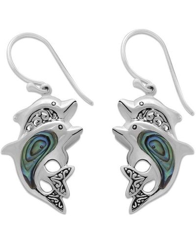 Samuel B. Silver Dolphin Earrings - Metallic