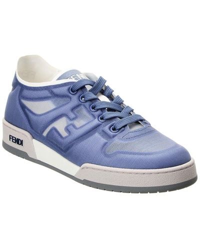 Fendi Match Suede & Mesh Sneaker - Blue