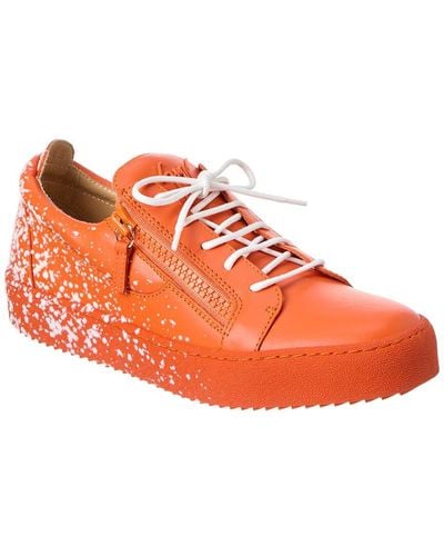 Giuseppe Zanotti May London Leather Sneaker - Orange