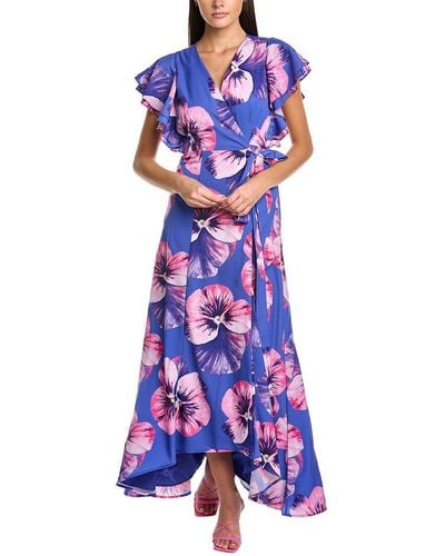 Hutch Midi Wrap Dress - Multicolor