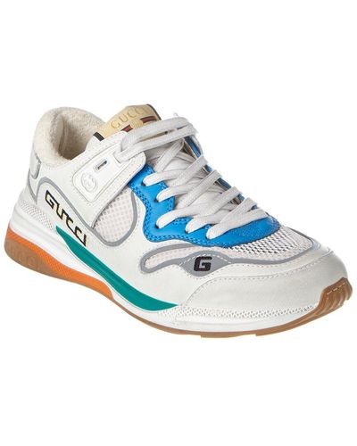 Gucci Ultrapace Leather & Mesh Sneaker - Blue