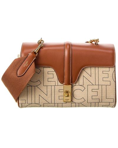 Celine Small Cuir Triomphe Bucket Bag - Brown Bucket Bags, Handbags -  CEL261428