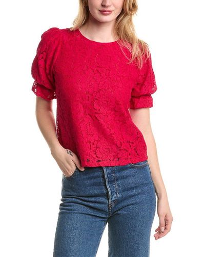 1.STATE Puff Keyhole Top - Red