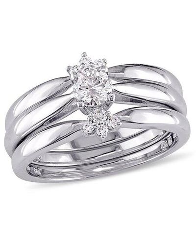 Rina Limor 14k 0.43 Ct. Tw. Diamond 3pc Ring - White