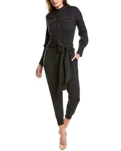 Brunello Cucinelli Wool-blend Jumpsuit - Black